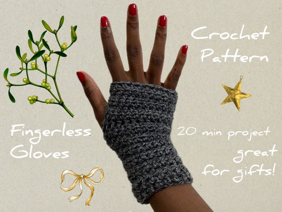 How to Crochet Easy Fingerless Gloves Mitts DIY Tutorial and Pattern for  Easy and Quick Gifts 