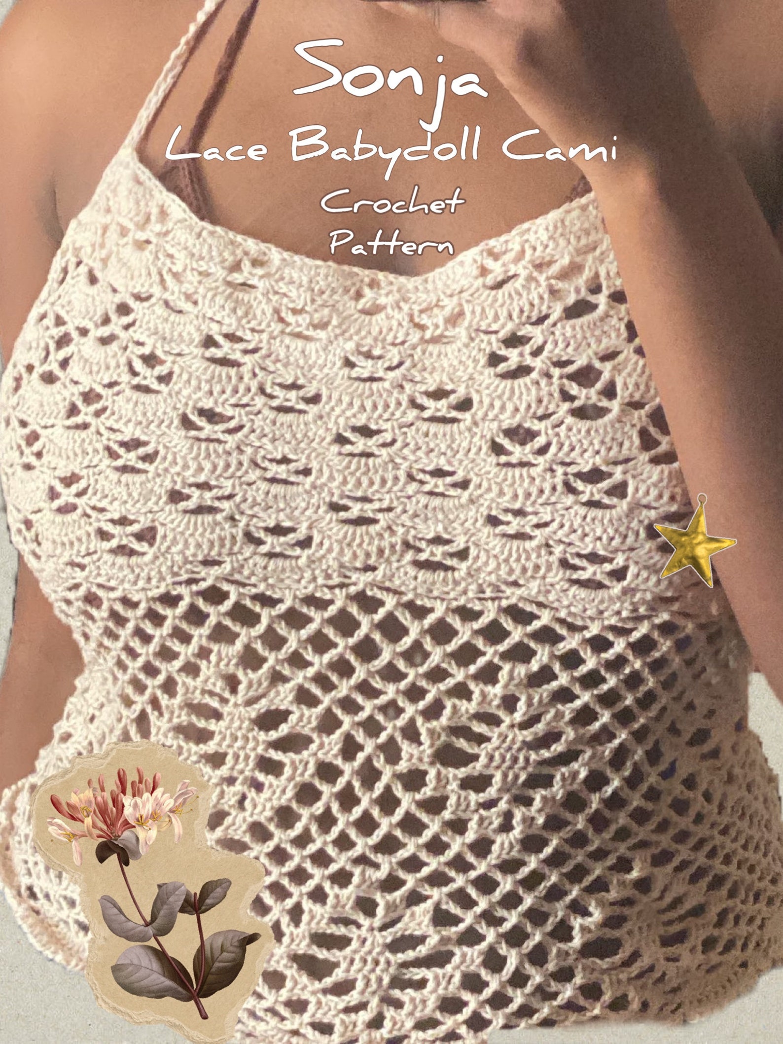 Crochet Y2K Babydoll Cami PATTERN ONLY Sonja Cami No. 6 Etsy