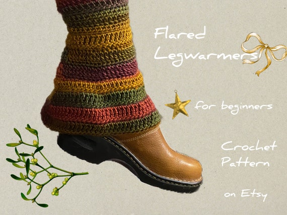 Crochet Flared Legwarmers PATTERN ONLY -  Ireland