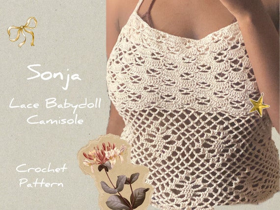 Crochet Y2K Babydoll Cami PATTERN ONLY Sonja Cami No. 6 - Etsy
