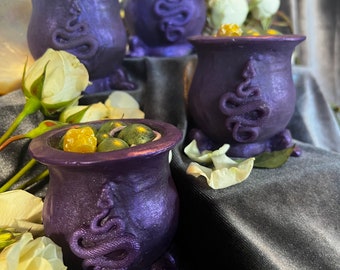 Cauldron Candle, 100% California Beeswax, Handmade in USA, Ritual, Altar Supplies, Spell Candle, Pagan, Witchcraft, Samhain. Halloween,Witch