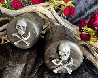 Skull Beeswax Pillar, 100% California Beeswax, Drip Pillar Candle, Handmade, Ritual, Altar Supplies, Spell Candle, Pagan, Witchcraft, Witch