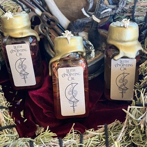 Lilith Oil, Deity Oil, Anointing Oil, Ceremonial Oil, Ritual Oil, Candle Magic, Patchouli, Amber, Spell Oil, Sex Magic, Demon Oil, Altar Oil