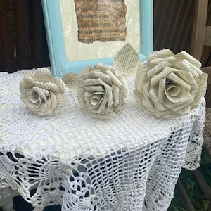 Book Page Roses