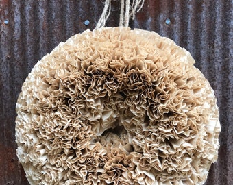 Natural Coffee Filter Wreath