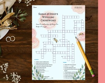 Wedding Crossword Puzzle - Etsy