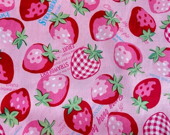 Atsuko Matsuyama x Yuwa Cotton Shirting Fabric - Strawberry Festival