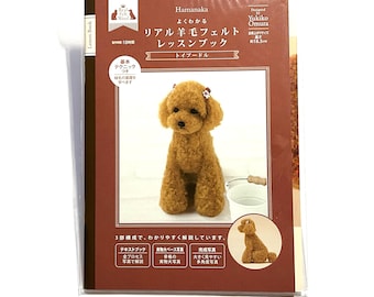 Japanisches Hamanaka Nadelfilz Buch - Zwergpudel, Hund