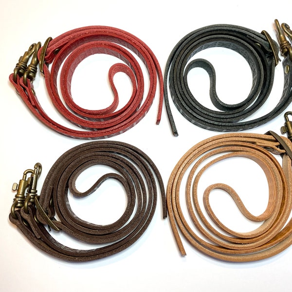 Adjustable Embossed Leather Straps / Shoulder Straps / Replacing Straps, Red, Black, Dark Brown, Beige