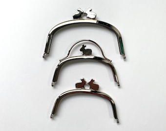 Metal Purse Frame (Sliver) - Large Couples Rabbit Clasp Kit, Small Couples Rabbit Clasp Kit, Rabbit Clasp with Handle Kit