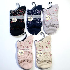 Cotton Socks, Flowers Pattern