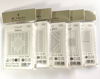 Olympus La bouquetiere Series(2), Hana-Fukin Sashiko Samplers - Sakura, Daisy, Morning Glory, Snow Crystal, Florets