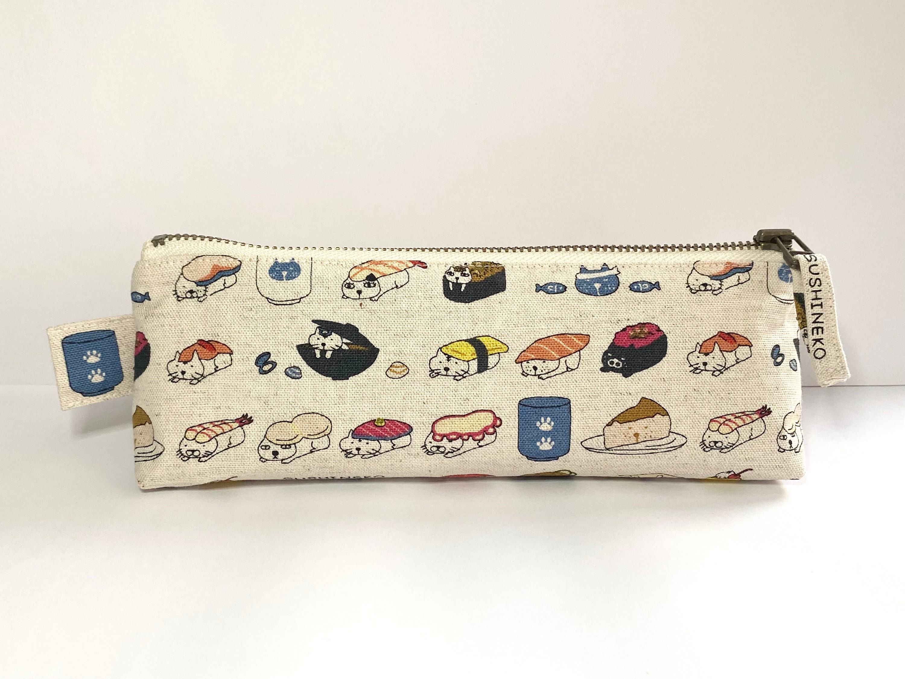 Sushi Fabric Purse Accessories, Zipper Pouch, Coin Purse, Keychain Wristlet