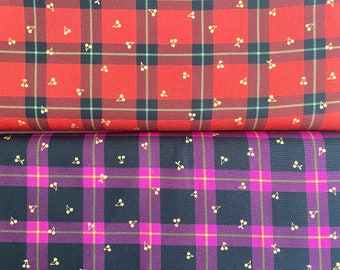 Kokka Cotton Fabrics - Cherry, Red and Purple