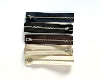 YKK Zips/Zippers 30cm, Metallic Silver Coloured Slider & Teeth
