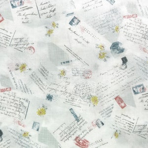 Tissu en coton - Carte postale (0,5 mètre)
