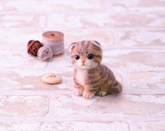 Kit artigianale per infeltrimento ad ago Hamanaka giapponese, Scottish Fold