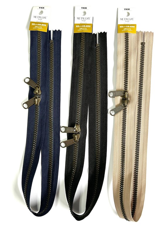 YKK Zips/zippers - 60cm, METALUXE® Tough Series, Double Pull