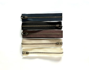 YKK Zips/Zippers 30cm, Metallic Antique Gold Coloured Slider & Teeth
