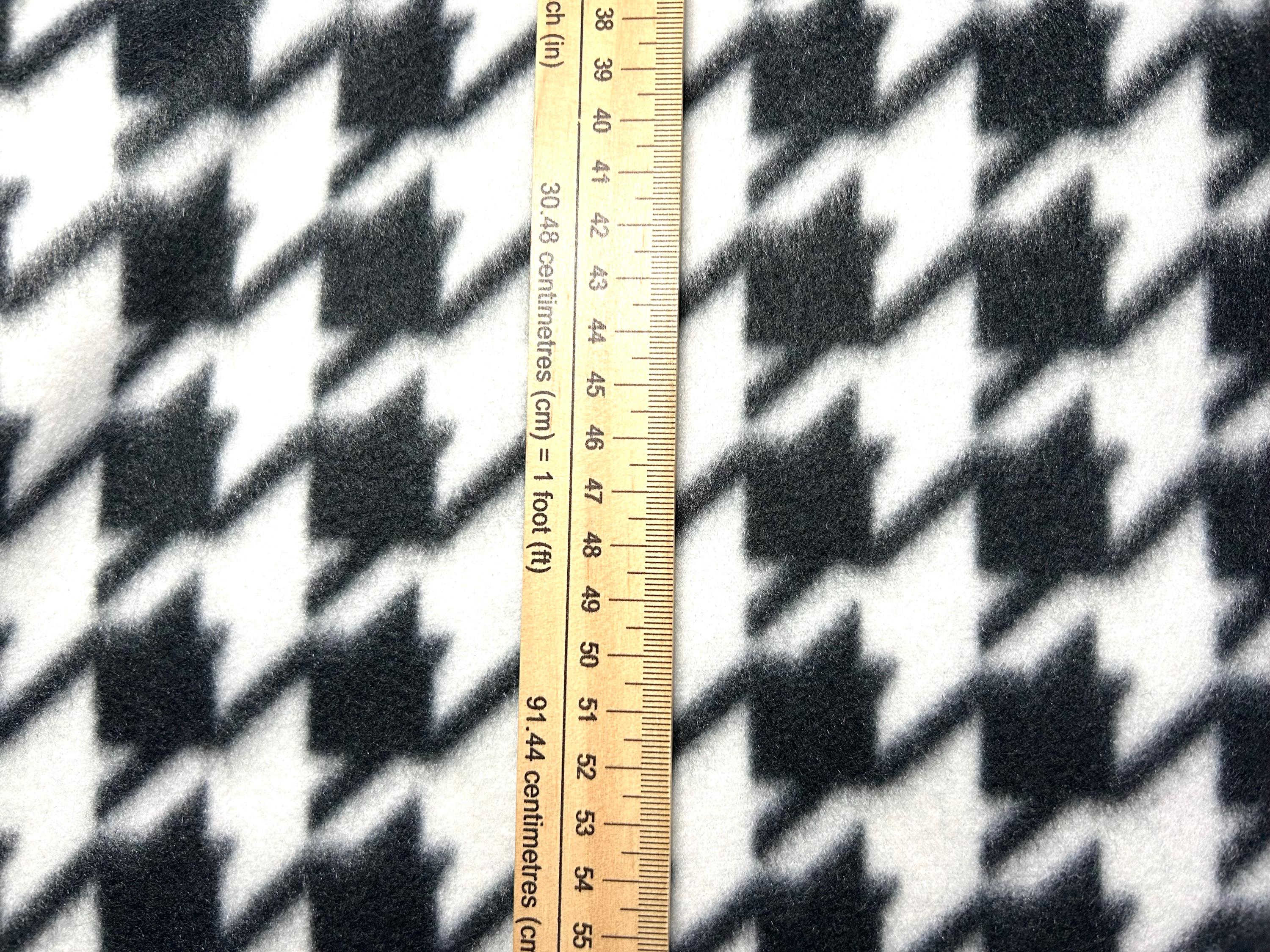Fleece Fabric - Houndstooth Pattern - Etsy