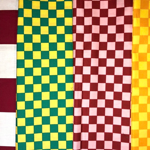 Cotton Fabrics - Checker Board, Gingham, Kimono