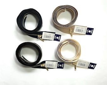 YKK Zips/Zippers 100cm, Open-Ended, Metallic Gold Coloured Slider & Teeth