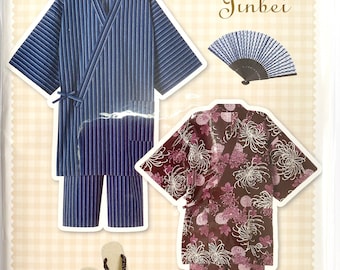 Patrón Jinbei para adultos