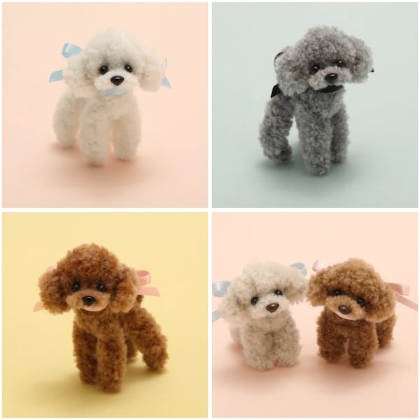 Craft Kits, Mofumofu Mole - Toy Poodle, Puppy Poodle, Miniature Animal