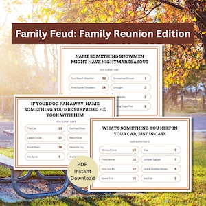 Family Reunion Family Feud | Family Reunion Games | Games for Family Reunion | Family Reunion Activities | Printable Family Reunion Games