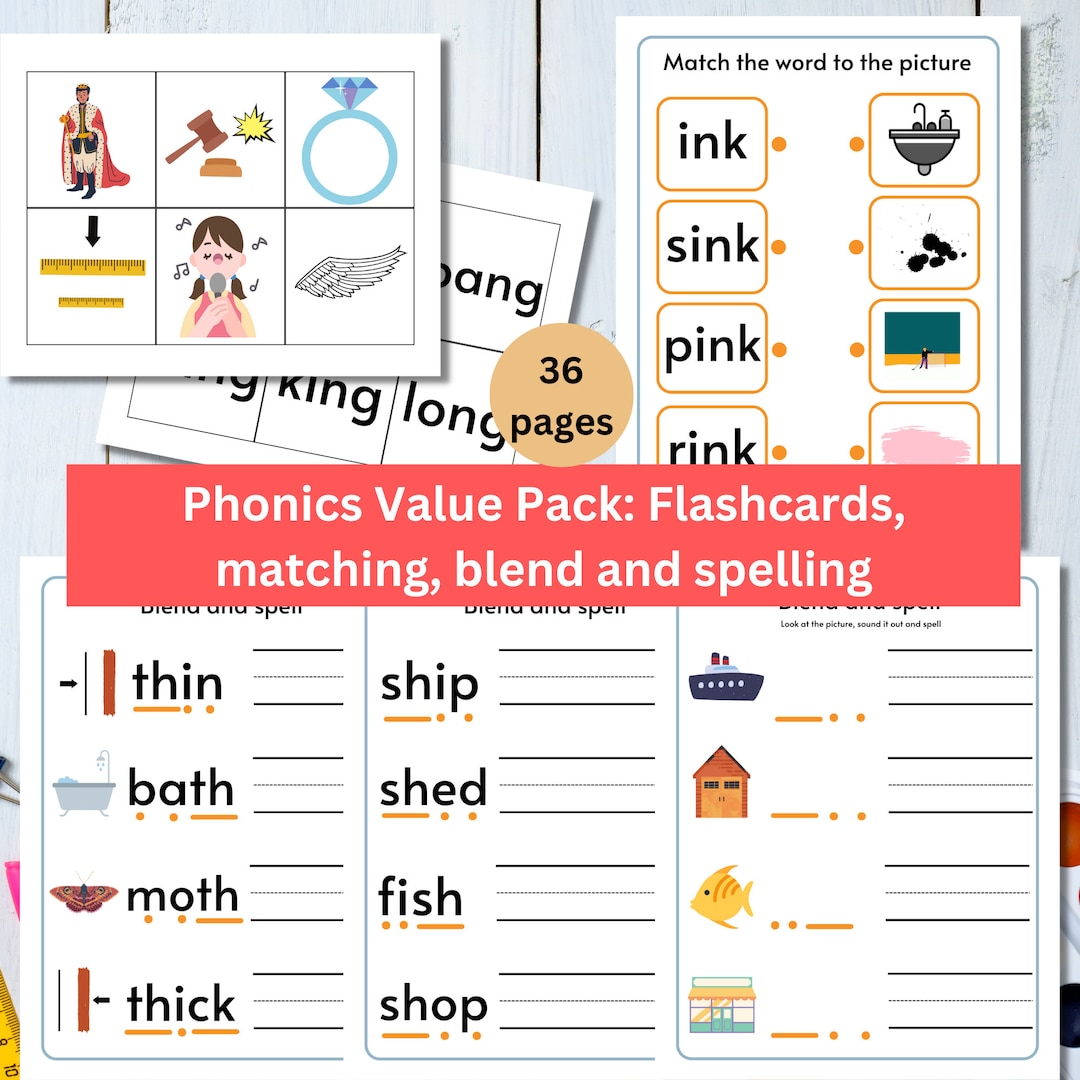 Phonics Worksheets Digraphs CVC Words Kindergarten Phonics Phonics
