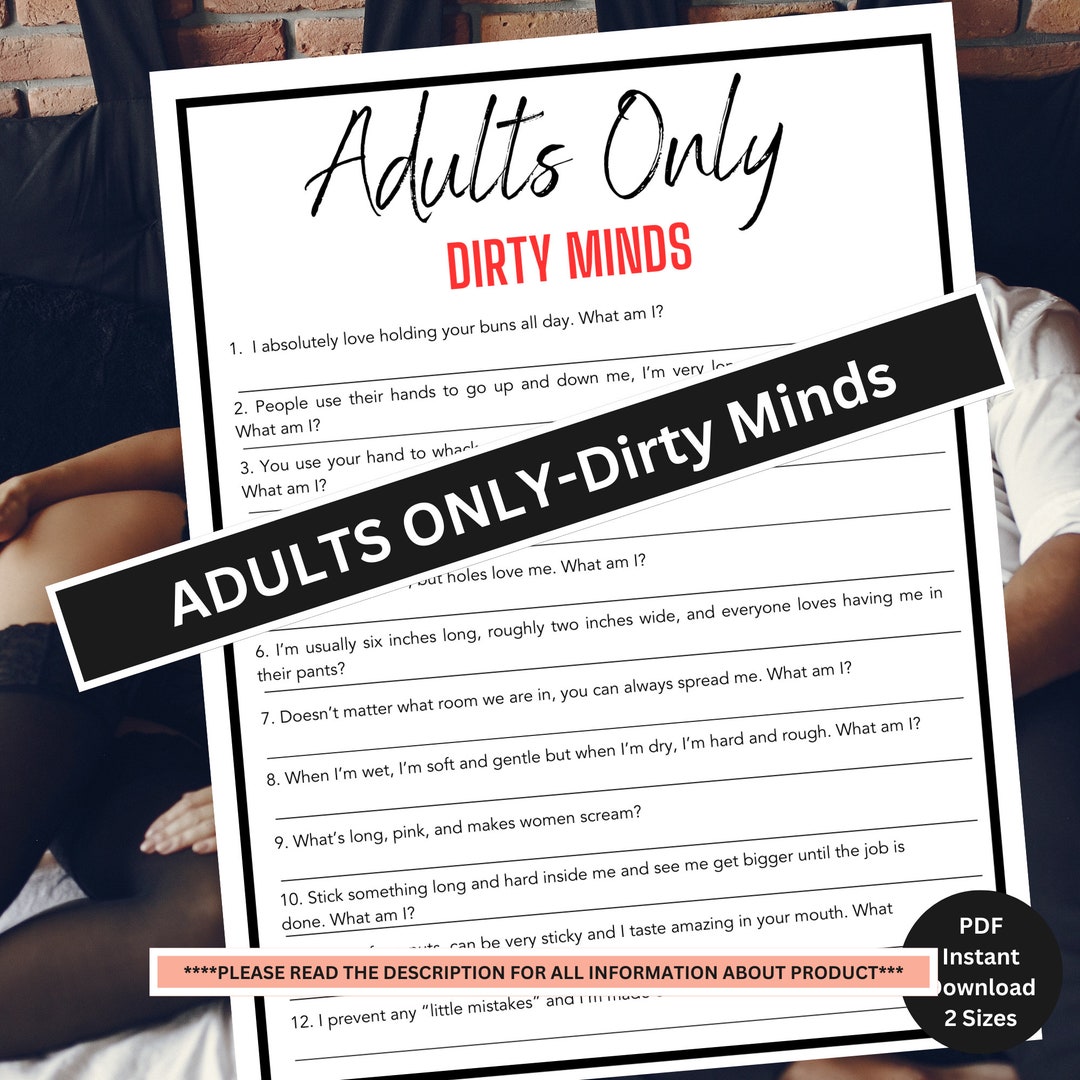 Dirty Minds Adult Game Dirty Party Games Adult Only Games Naughty Games
