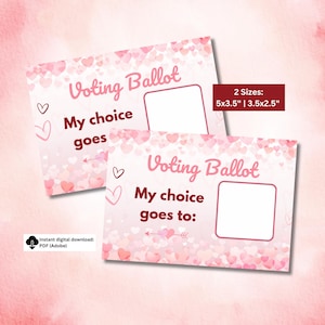 Valentine's Galentine's Voting Card | Baking Contest | Cookie Competition | Valentine's Day Raffle Charity | Work School Activities |