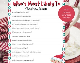 Who&#39;s Most Likely Christmas Edition | Christmas Games | Family Christmas Games | Fun Christmas Games | Family Party Games |Work Office Games