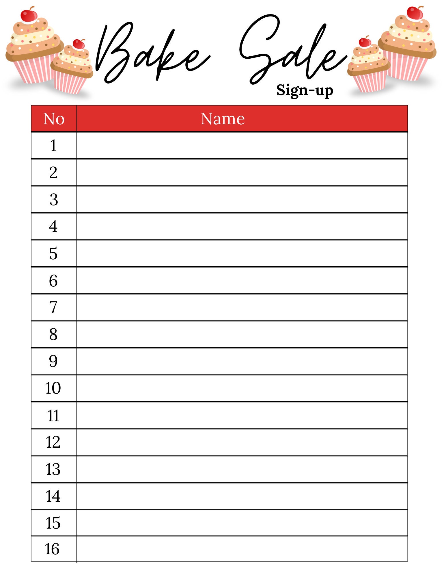 Bake Sale Sign Up Sheet Bake Sale Sheet Printable Bake Sale Sign Up Sheet Dessert Sign Up Sheet Bake Sale Sign Up Sheet Bake Sale Sheet Printable Bake Sale Sign Up Sheet Dessert Sign Up Sheet