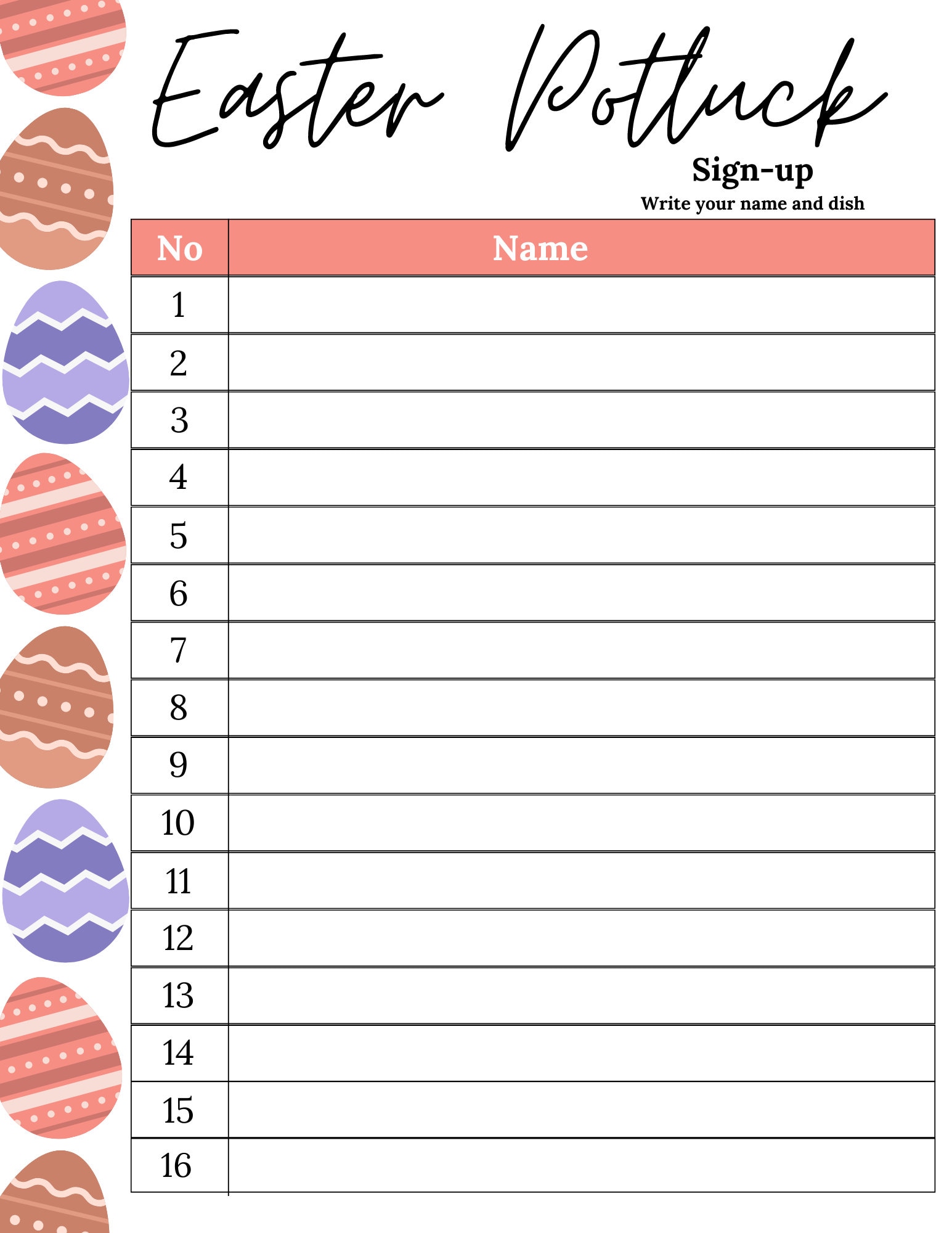 potluck-sign-up-sheet-easter-potluck-sign-up-sheet-easter-potluck-sheet-potluck-sign-up-printable-potluck-sign-up-sheet-easter-etsy for Easter Sign Up Sheet Free Printable Potluck Sign up Sheet | Easter Potluck Sign up Sheet | Easter Potluck Sheet | Potluck Sign up | Printable Potluck Sign up Sheet | Easter - Etsy for Easter Sign Up Sheet Free Printable