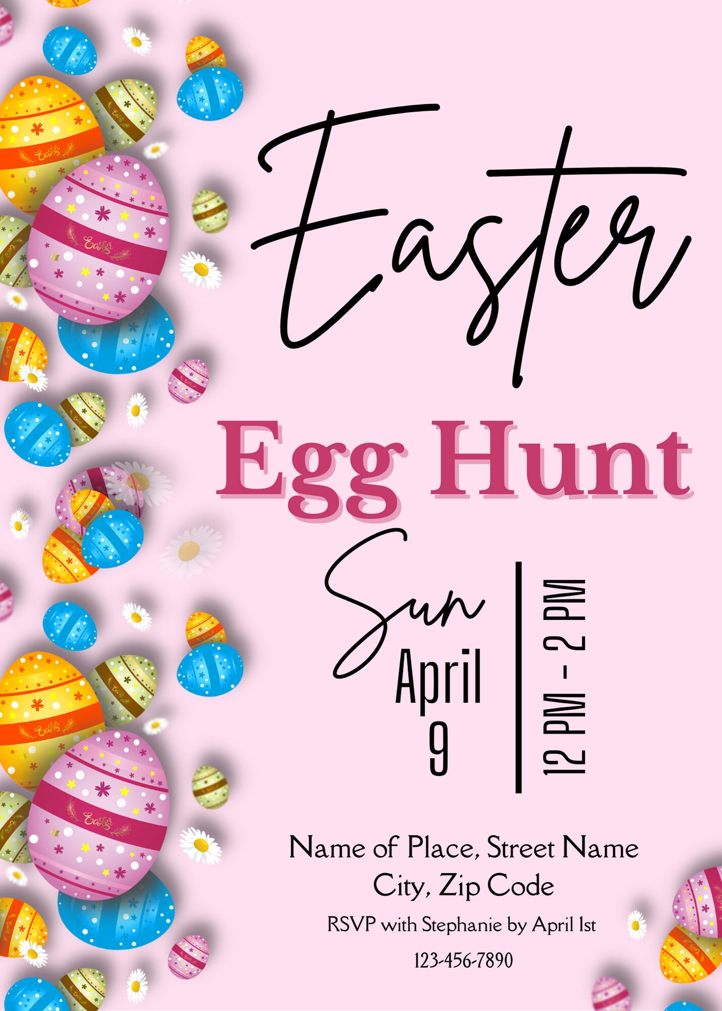 Easter Egg Hunt Flyer Template | Easter Egg Hunt | Easter Egg Find ...