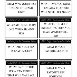 Couples Sex Conversations Starters Adult Game | Sex Conversation
