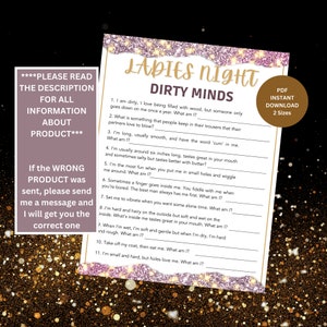 Ladies Night Out Games | Dirty Minds | Girls Night Out | Girls Night In | Adult Games | Bachelorette Games | Hen Games | Fun Birthday Games
