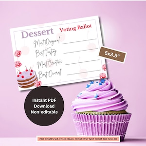 Dessert Bake-off-Abstimmungskarten | Dessert Wettbewerb Aktivität | Bake-off-Wahlkarten | Back Voting Cards | Dessert Award