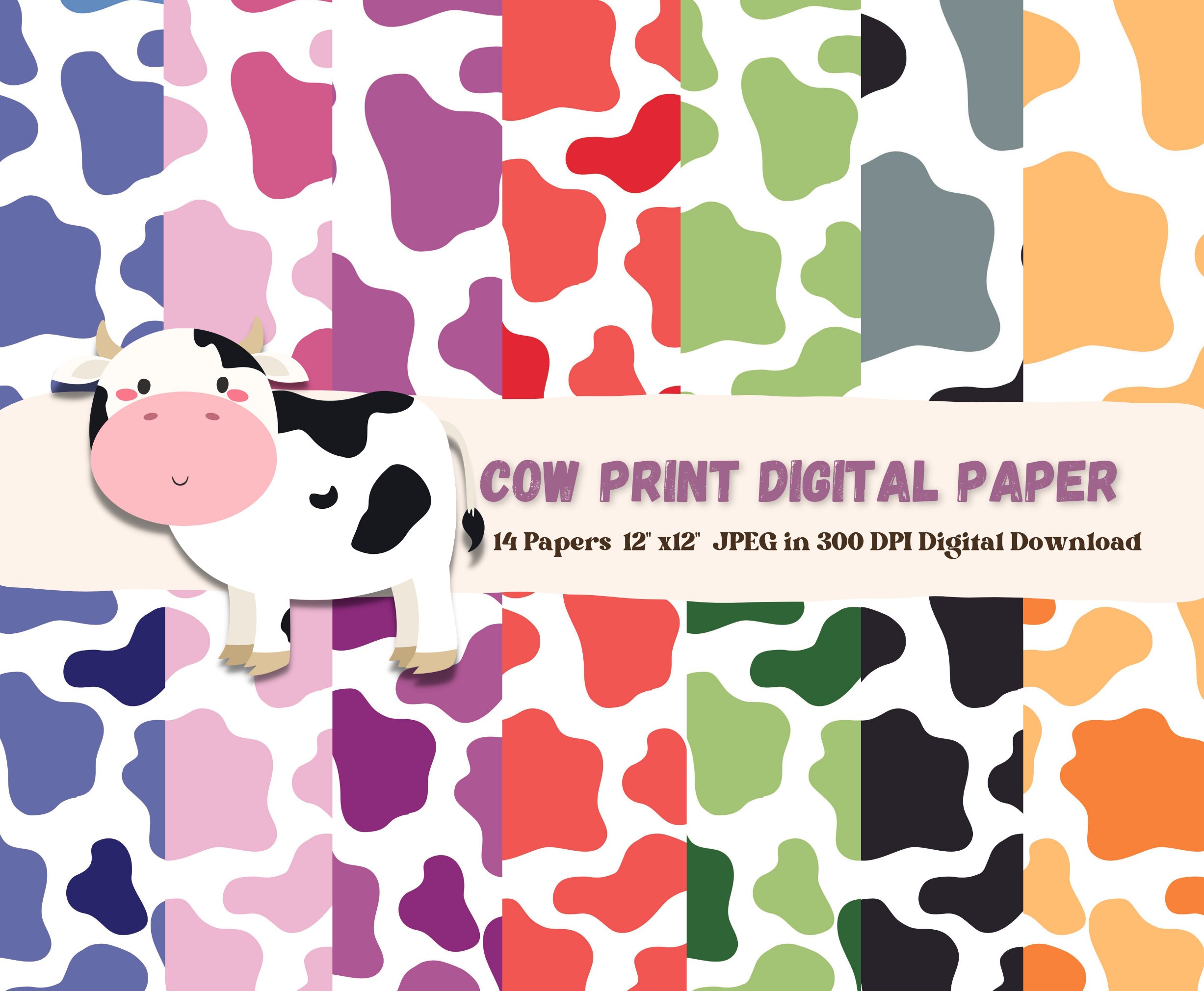 Cow Print Scrapbook Paper Ideas  Cow print wallpaper, Bedroom
