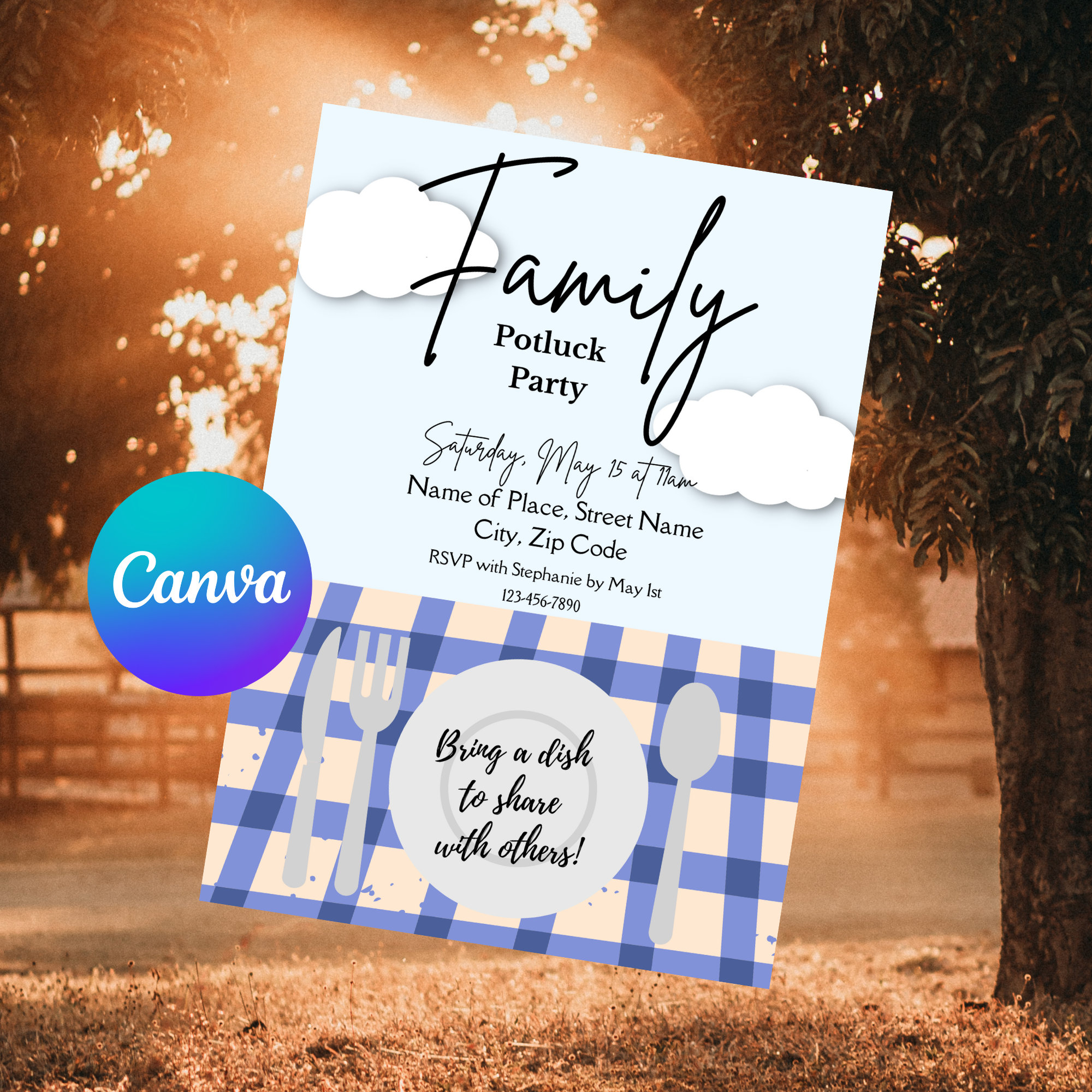 Invite Family Potluck Invitation Family