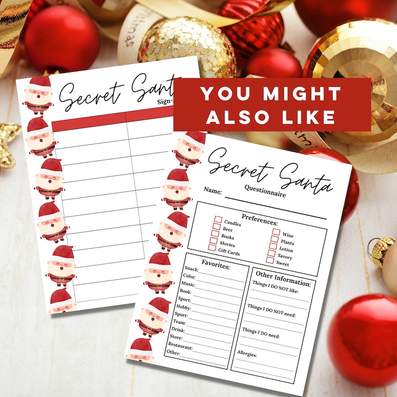 Secret Santa Sign up Sheet Secret - Il 794xN.4431297751 3bek 