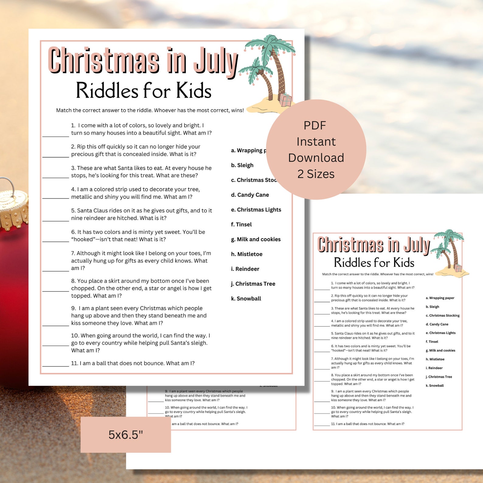Christmas Riddles for Kids | Christmas in July Games | Family Christmas ...