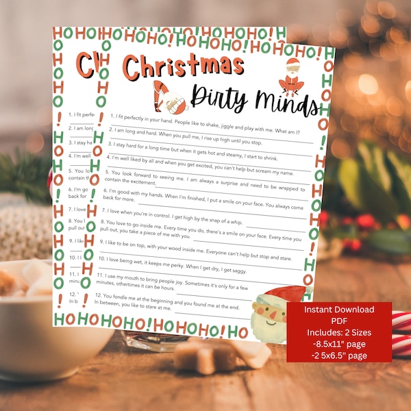 Dirty Minds Christmas Edition Party Game | Dirty Minds Christmas Game | Christmas for Adults Games | Adult Party Games |Adult Christmas Game