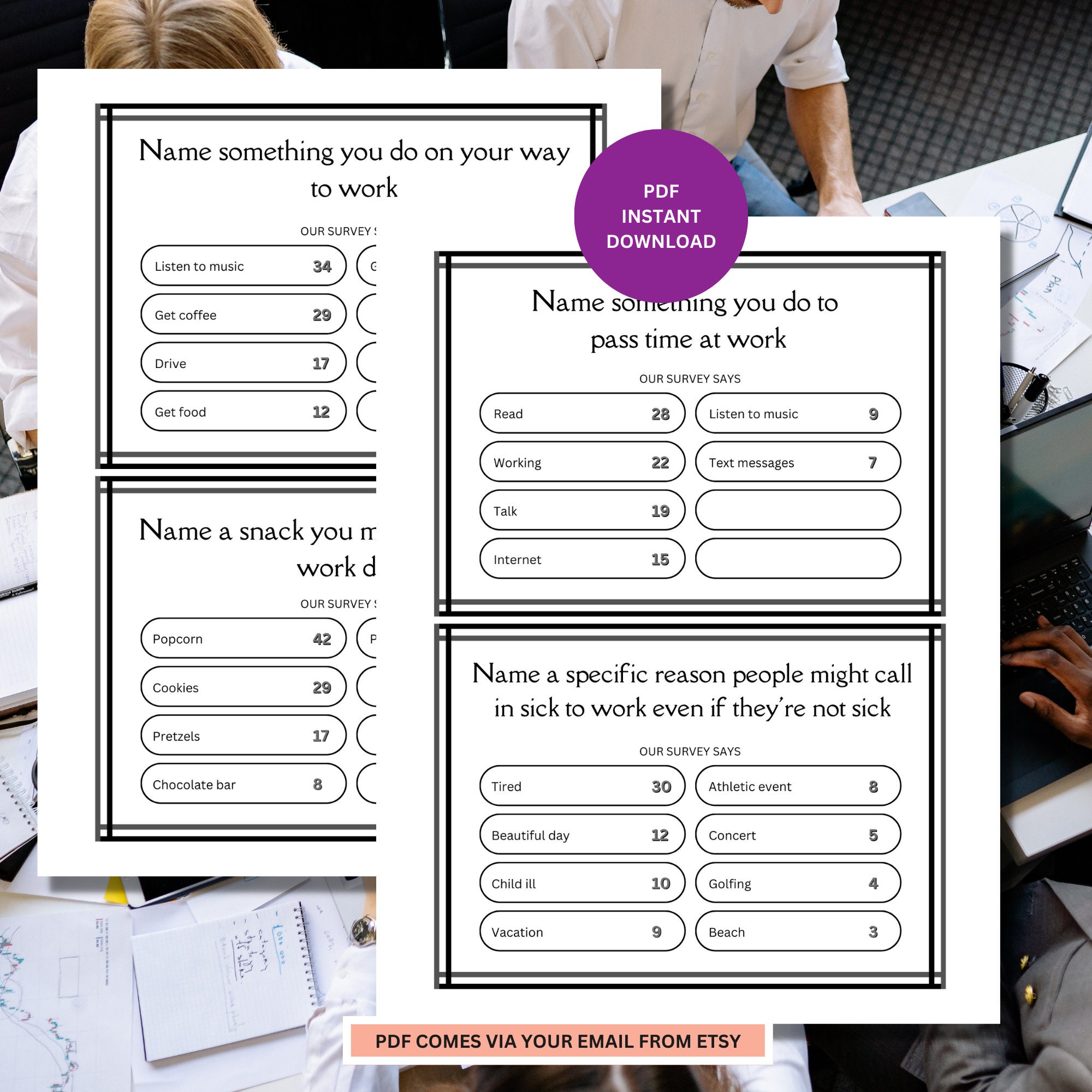 Family Feud Office Party Game Office Party Game Work Party Games With