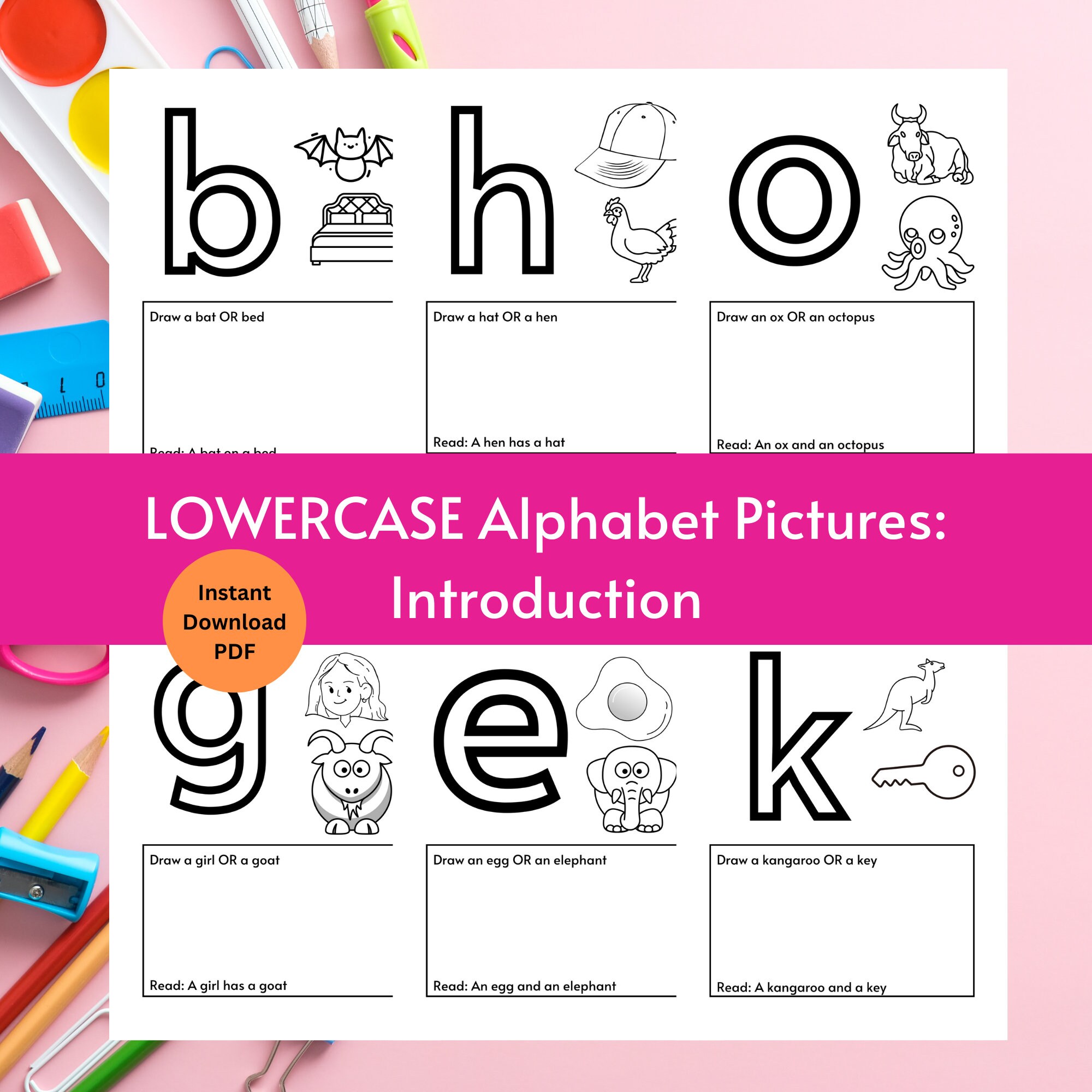 Preschool Worksheets Alphabet Coloring Worksheets - Etsy