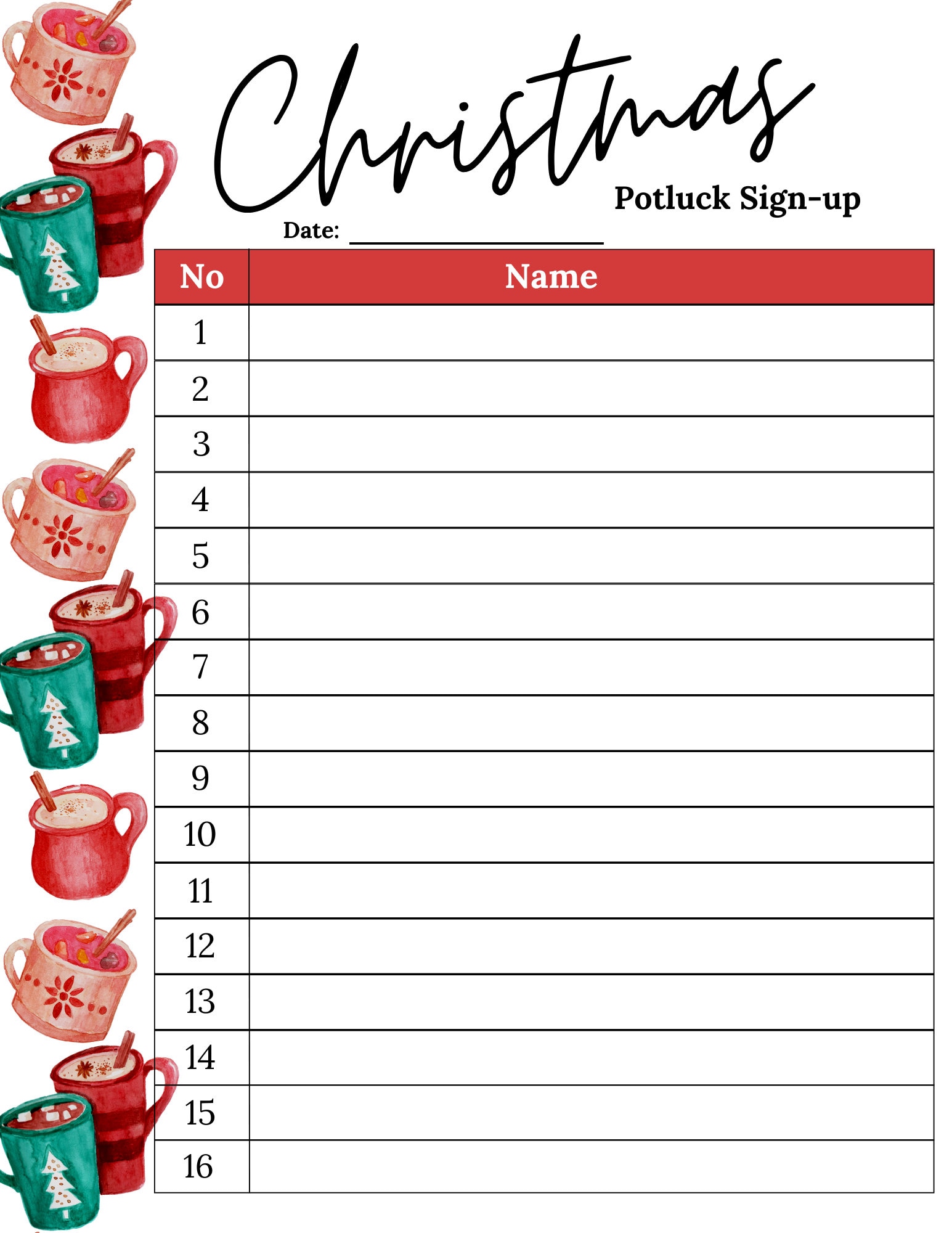 Potluck Sign up Sheet | Christmas Potluck Sign up Sheet | Christmas Potluck Sheet | Potluck Sign up | Printable Potluck Sign up | Potluck - Etsy potluck-sign-up-sheet-christmas-potluck-sign-up-sheet-christmas-potluck-sheet-potluck-sign-up-printable-potluck-sign-up-potluck-etsy
