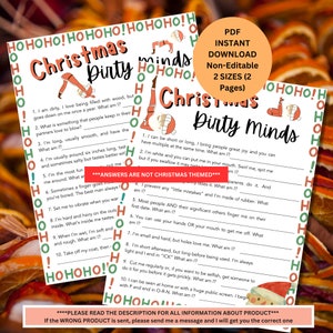 Dirty Minds Christmas Party Game | Dirty Minds Christmas Game | Christmas for Adults Games | Adult Party Games | Adult Christmas Game