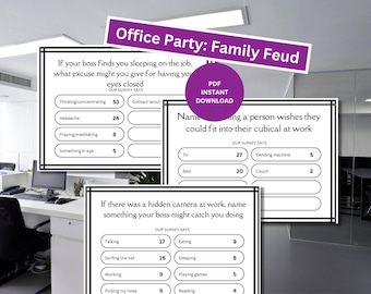 Family Feud Office Party Game | Office Party Game | Work Party | Games with Coworkers | Workplace Activities | Team Building Group Games