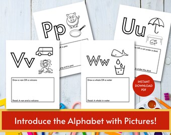 Preschool Worksheets | Alphabet Coloring Worksheets | Worksheets for Preschoolers | Alphabet Introductions | Alphabet Worksheet | Fun ABC